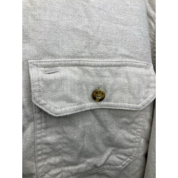 Pendleton Burnside Flannel Button Shirt XXL Long Sleeve Cotton 2X Cream Tan - Picture 3 of 11